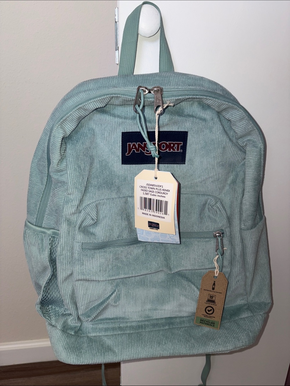 Jansport Light Sage Corduroy Backpack